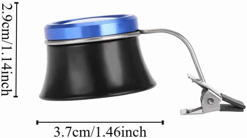 Clip-On Glasses Magnifier Aluminum Alloy Loupe Portable Tool for Jewelry Repair, Watchmaking Electronics(20X)