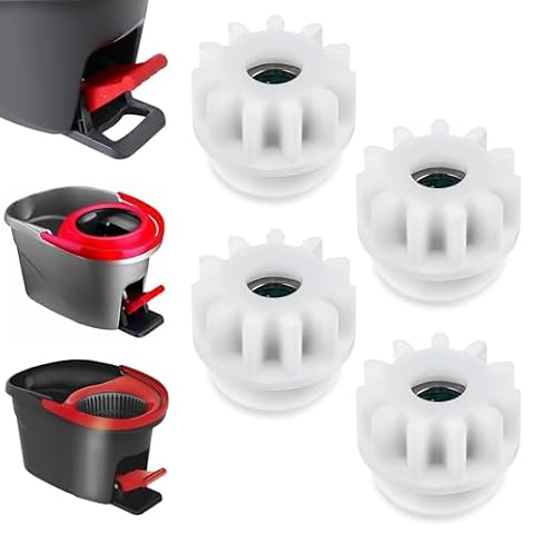 Lnngub 4 części zamienne Spin Mop z tworzywa sztucznego, łożysko sprzęgła, zapasowe koło łańcuchowe 2,5 cm, do O-Cedar Easywring RinseClean (białe)