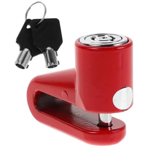 ABOOFAN Antivol de Disque de Moto Rouge en Plastique Alar-me Fiable Accessoire Vélo Électrique Portable pour Vélo de Montagne et Simple