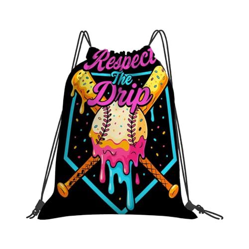 Ices Creamm Dripp Drawstring Bag For Sports