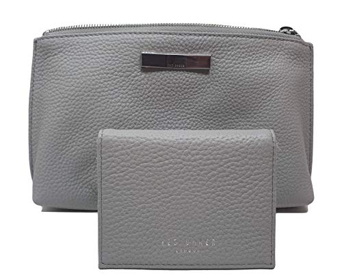 Ted Baker Stells Washbag and Card Holder in Grey Leather