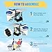 Airplane Foot Hammock, No Collapse Foot Rest for Plane Travel with Extended Adjustment Strap, Portable Desk Foot Hammock with Thickened Foam, Foot Sling Travel Essentials to Relax Your Feet