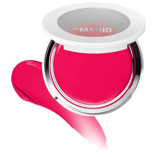 Makeup B-M - Cream Blush Veil – Soft Pop Plumping Cheek Color for Natural Radiant Glow, Lightweight & Blendable Formula, Long-Lasting Finish - Color: Paradise Pink - (vibrant blue pink)
