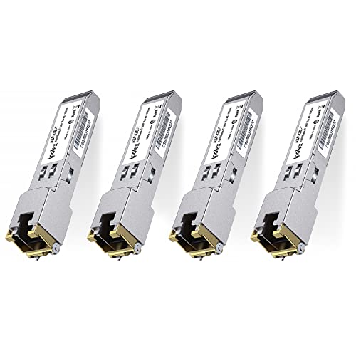 ipolex 1.25G SFP to RJ45 Copper SFP-T, Gigabit Copper SFP 1000Base-T, for Cisco GLC-T/SFP-GE-T, Meraki MA-SFP-1GB-TX, Ubiquiti Unifi UF-RJ45-1g, D-Link, Intel, Netgear, Broadcom and More, 4 Pack