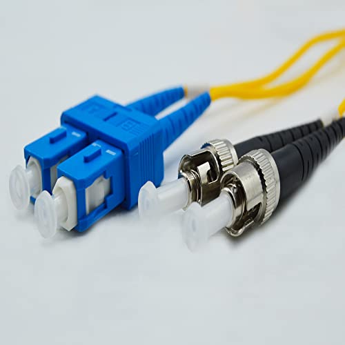Image of FiberCablesDirect OS2 Single-Mode Fiber Patch Cable | Length Options: 0.5M-300M | SC to ST | 90M (295.28ft) | Duplex 9 /125m | 1G /10G SFP & 10GBASE Compatible | Yellow OFNR PVC