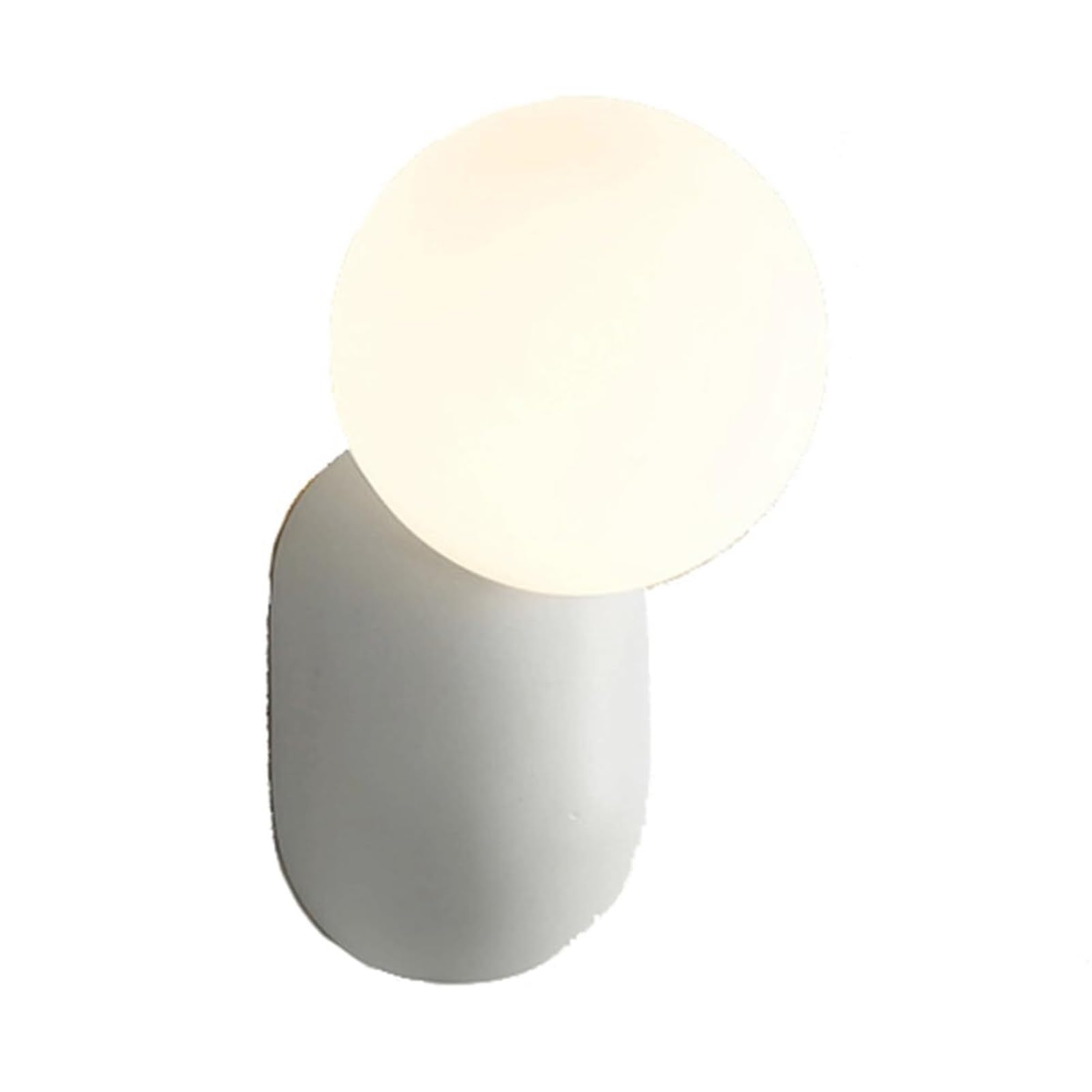 KBUUKYYXouy Minimalist Resin Small Wall Light Lamp Sconce Fixture Concise Globe Acrylic Shade Nordic Hardwired G9 Base Contemporary for Staircase Entrance Cafe Balcony(White)