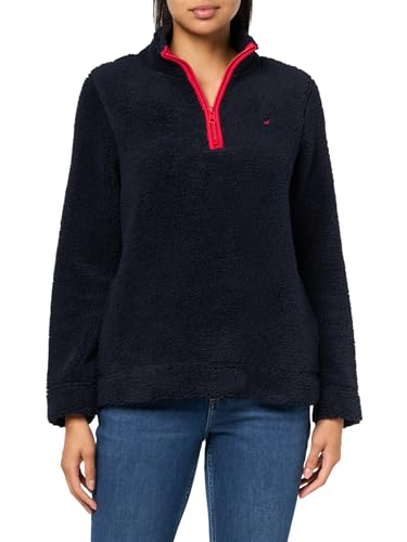 Image of Nautica Women's Mockneck Fleece Sweater Pullover