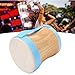 Hand Bongo Drum, Wood Sheepskin Top Musical Percussion Instrument Conga Drum with Carrying Strap and Stick (Blue)