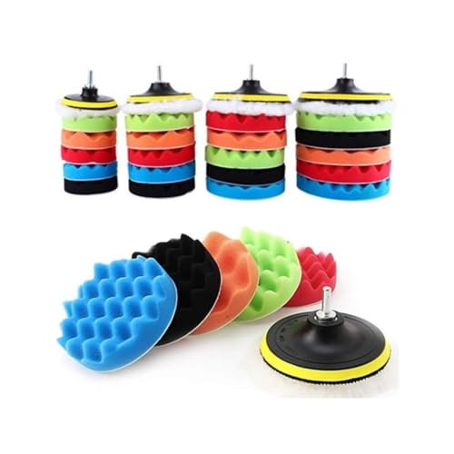Image of 8PCS Car Polishing Pad Set, 3-7 Inch Sponge and Wool Buffing Pads
