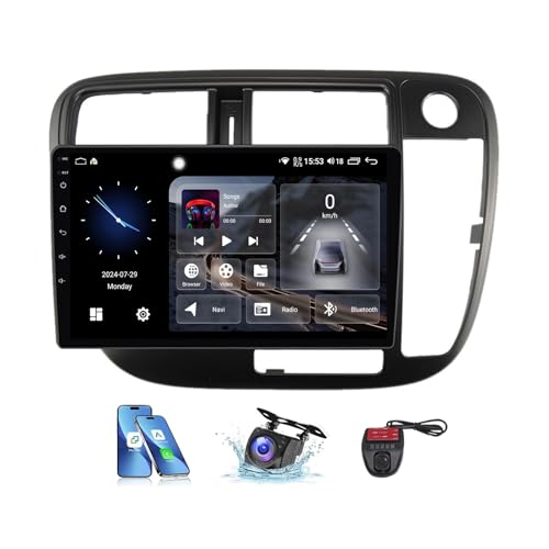 Android 13 Car Stereo GPS Navigation for Honda Civic 1998-2000, 9 Touchscreen, FM RDS DAB+, Bluetooth, 4G/WIFI, Carplay & Android Auto, DSP Enabled