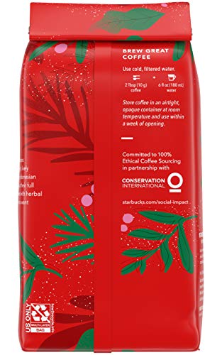 Starbucks Limited Edition Holiday Blend Medium Roast Ground Coffee, 10 oz. Bag (Pack of 2)