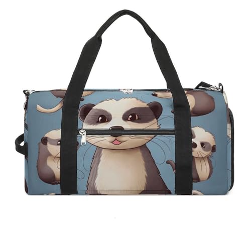 Sac de gym imprimé furet poilu idéal pour vos séances de fitness