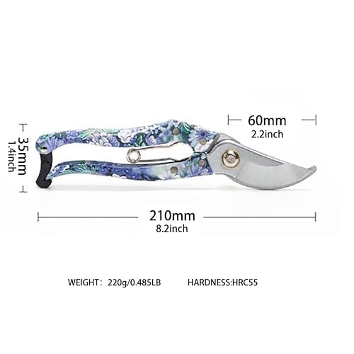 Pruning Cutting Porcelain Flower Scissor Clip Trim (Blue Flower) #TOP1