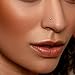 DGhera Nose Rings Studs: 10Pcs 20G 316L Surgical Steel Nose Studs Hypoallergenic Corkscrew Nose Piercing Stud Cubic Zirconia Jewelry for Women Men (Moonlight Silver Type B)
