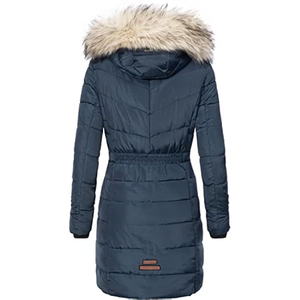 Navahoo Paula Abrigo Guateado Largo de Invierno para Mujer con Pelo 12 Colores XS-XXL