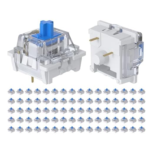 EBILNVKE 80 Pieces Blue Mechanical Keyboard Switches, 3 Pin Pre-Lubricated