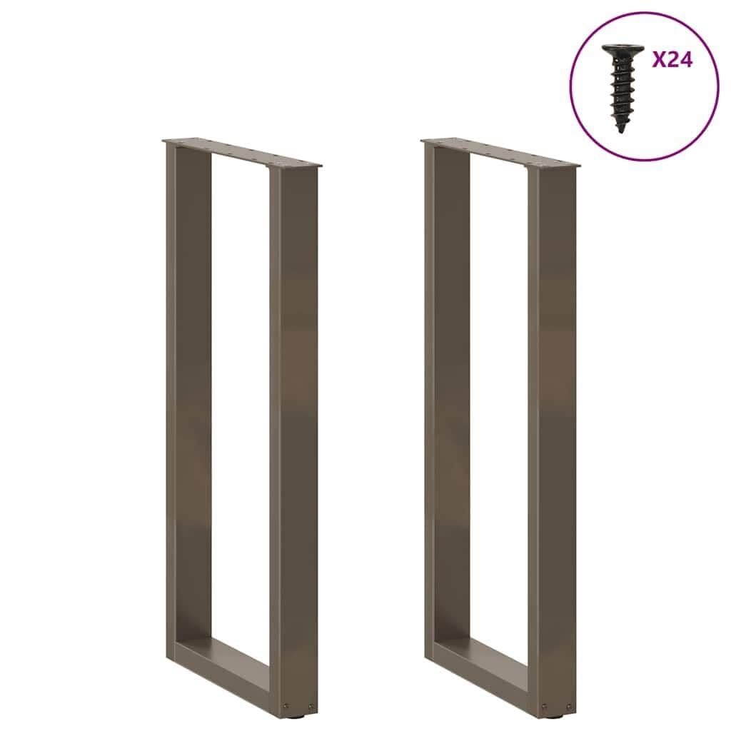 Bartischbeine 2er Set U-Form 50x100-101cm Stahl Pulverbeschichtet