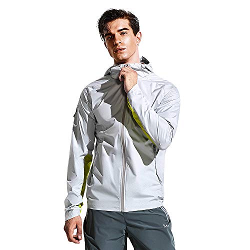 HOTSUIT Sauna Suit Jacket Men Weight Loss Gym Exercise Durable Sweat Workout Jacket, Gray, S