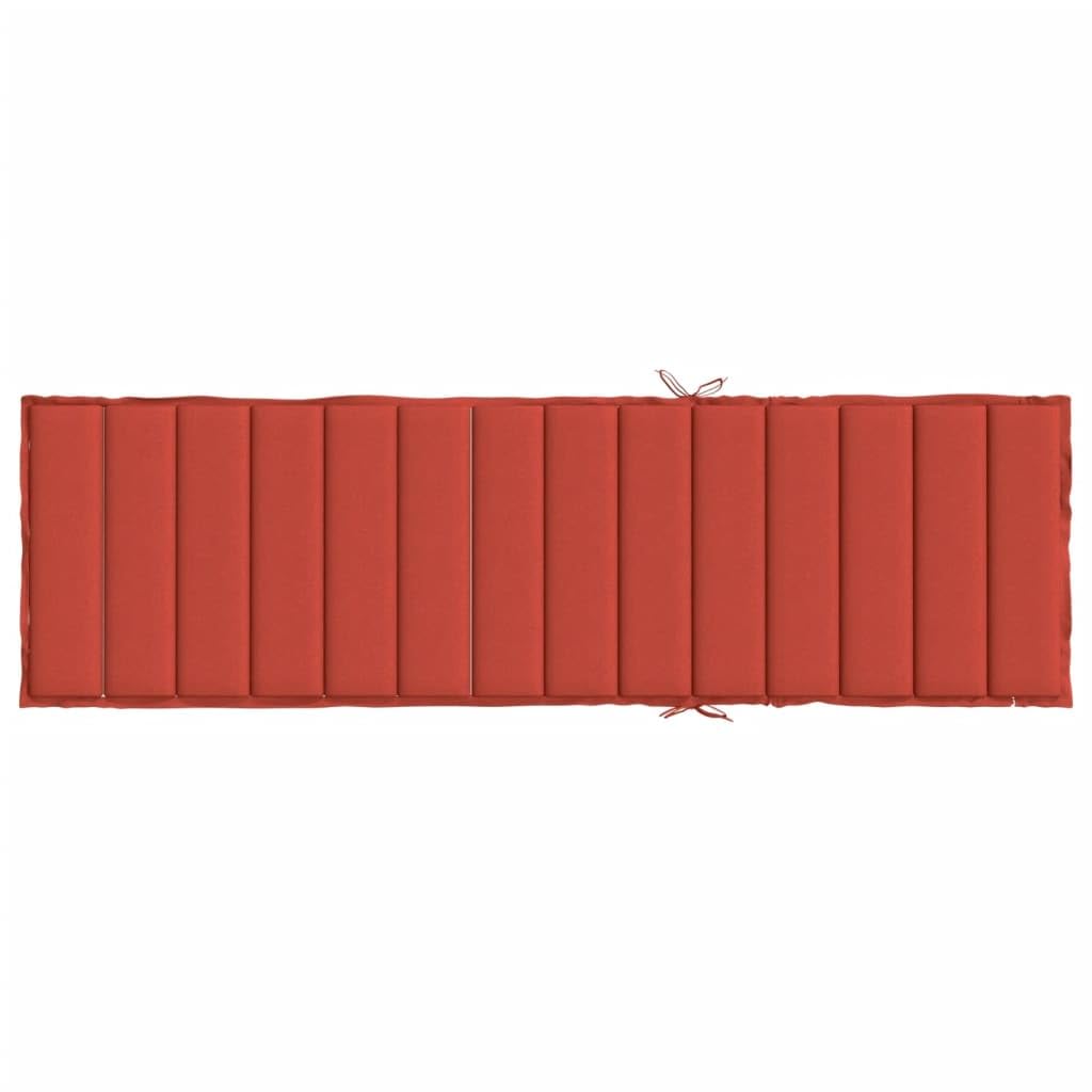 Generico Cuscino per Lettino Prendisole Rosso mélange 200x50x4cm Tessuto,Casa e Giardino,Arredo,Cuscini per sedie-4002504