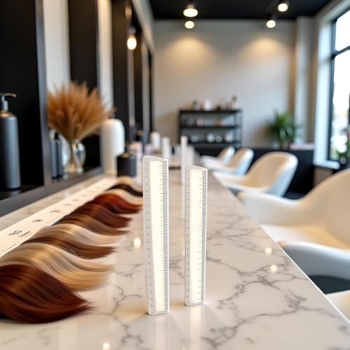 Set profesional 4 peines para corte de cabello blancos miniatura 5