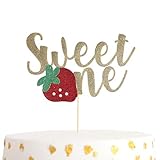 1st Birthday Sweet Cake Topper - Berry Strawberry Theme Party Cake Topper - Smash Cake Decor，Photo...