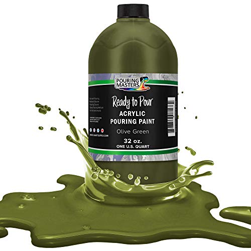 POURING MASTERS Olive Green Acrylic Ready to Pour Pouring Paint