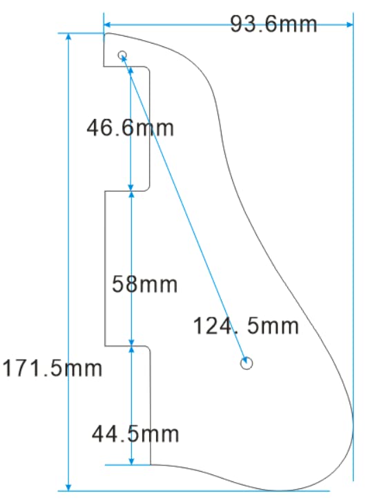 For Fit Epiphone ES-339 Style Guitar Pickguard (3 Ply Parchment)