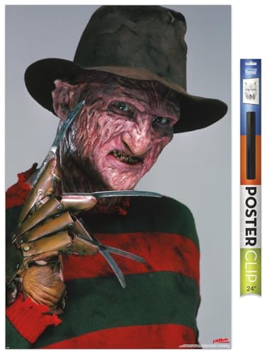 Trends International A Nightmare on Elm Street - Freddy Glove Wall Poster, 34L x 22.4W, Premium Poster & Clip Bundle