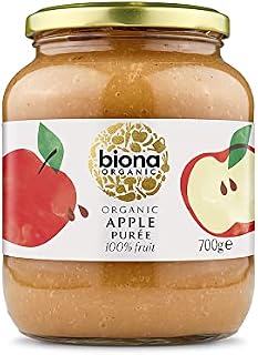 Biona Organic Apple Puree 700g, Pack of 6 - Made from 100% Organic Apples - No Added Sugar, Unsweetened - Smooth and Velvety - Dairy Free & Vegan - Sauces and Jams