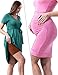 SUNNYBUY Women's Maternity Shapewear for Dresses, Seamless Mid-Thigh Pregnancy Underwear Over Belly Support, Chocolate M