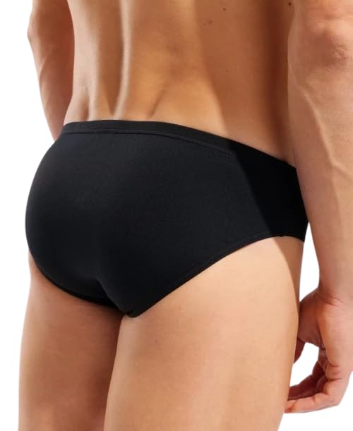 ARENA Costume Uomo Slip Nuoto Piscina Brief Swim Nero Azzurro Taglia 50 Italia