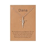 Lcherry Dana Cross Name Necklace Personalized Custom Name Cross Necklace for Women Customized Jewelry Gift for Women