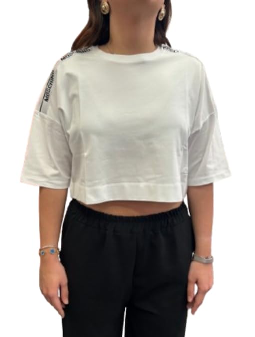 T-Shirt Donna Bianco Moschino E25MO16 vetement femme mode italienne