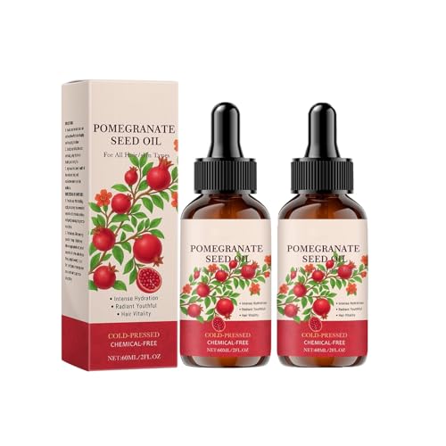 Aceite de semilla de granada de 60 ml, 100% puro y prensado en frío, aceite de granada prensado en frío, para el cuidado de la piel y el cabello, cuidado profundo (1)