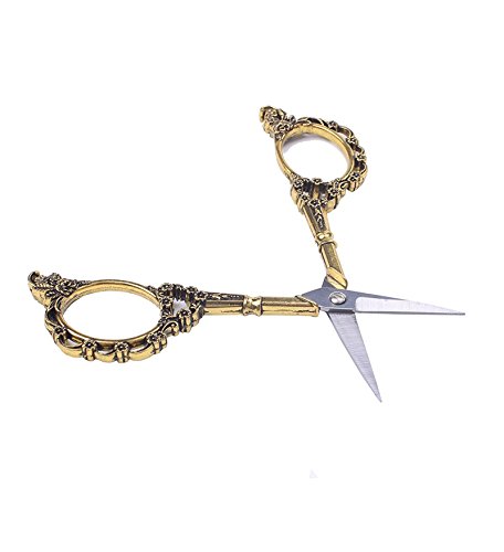Bihrtc Gold Vintage Plum Blossom Scissors And Classic Crane Design Sewing Scissors For Embroidery, Sewing, Craft, Art Work & Everyday Use #TOP4
