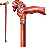 【canne de marche confortable faite à la main】 cette élégante canne de marche en bois pour hommes et femmes a subi plus de 20 processus allant de la conception, de la sculpture, du meulage, etc., et a sculpté à la main un motif de tête de cheval tridimensionnel réaliste, donnant à la canne une touche artistique unique.