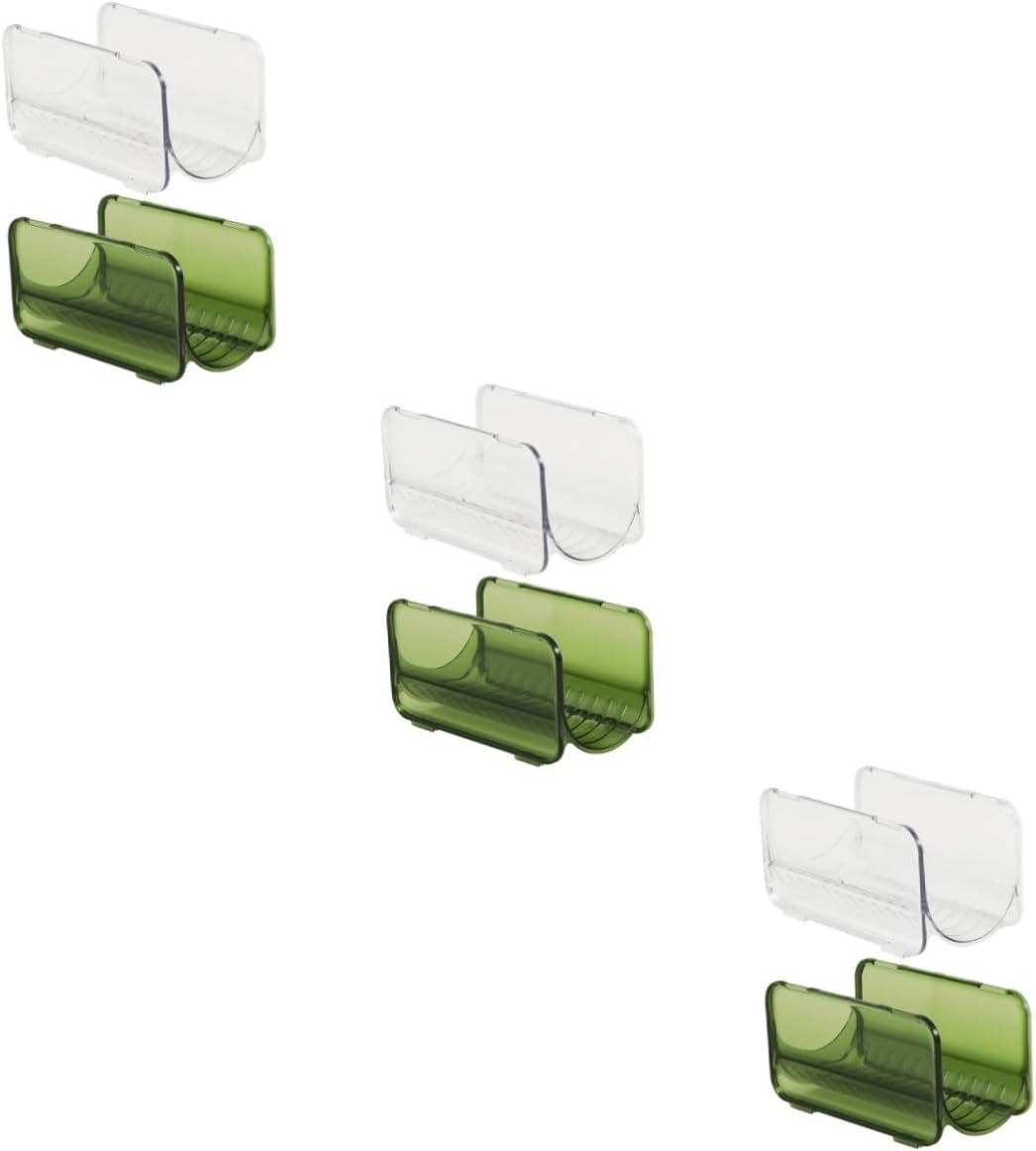 Zerodeko 6pcs Stackable Water Bottle Organizer Rack for Kitchen Cabinets Transparent Design for Efficient Drink Organization