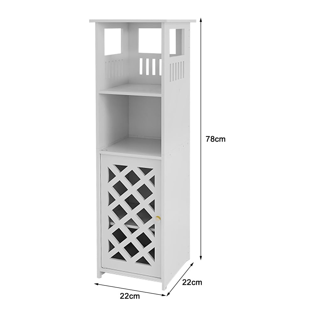 AIIKTOTA Mobiletto Da Bagno A Pavimento - Organizzatore Salvaspazio Con 5 Ripiani - Foto 5