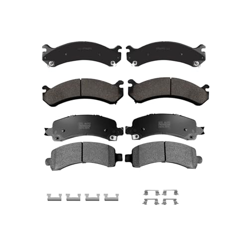 Image of PM Auto Set of 8 Front-Rear Ceramic Brake Pads For 2006-2017 Chevrolet Express 3500
