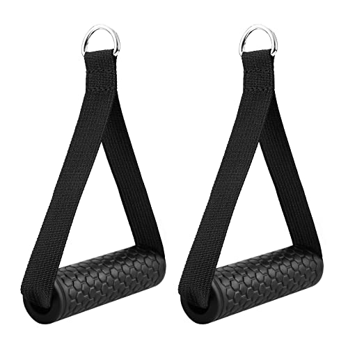 Laughhe Nylon Cuerda Tríceps Manija 2 Piezas Agarres para Gym Asas de Repuesto Agarre Gym Mango de Resistencia Asas de Repuesto para Correa de Ejercicios Nylon Cuerda Tríceps Manija Agarre Cover