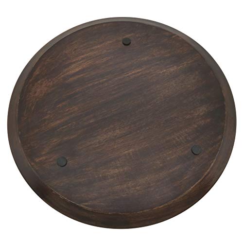Platos cargadores de madera oscura set 4 miniatura 2