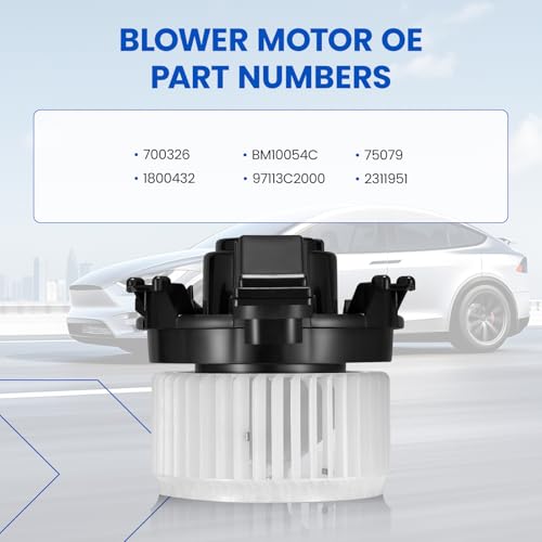 Image of HVAC Blower Motor 700326 Compatible with Hyundai Sonata 2.0L /2.4L L4 2015-2019, BM10054C, 75079, 2311951, 1800432, 97113C2000 A /C Blower Motor Assembly