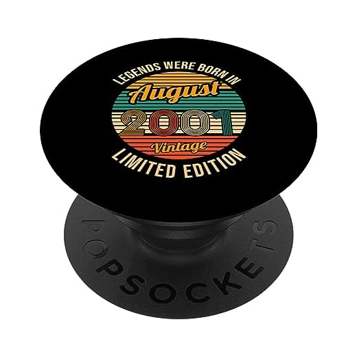 Las leyendas nacieron en Agosto 2001 Cumpleaños 22 PopSockets PopGrip Intercambiable