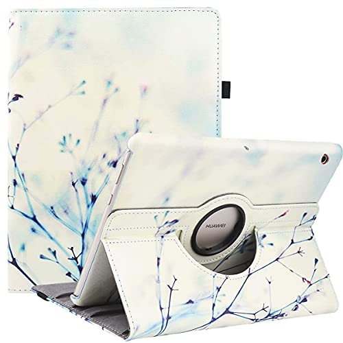 Funda para Huawei MediaPad T5 10.1 pulgadas 2018 Release Tablet 360 grados Giratorio Multiángulo View Folio Stand Fundas para Huawei MediaPad T5...
