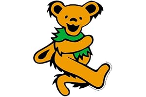 Grateful Dead Orange Dancing Bear: A Sticker that Grooves