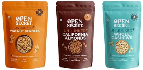 Image of Open Secret Dry Fruits Combo Cashew, Walnut, Almond 450g each