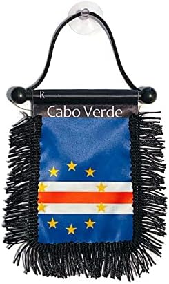 Cape Verde Flag for Your Rear View Mirror | Cabo Verde Hanging Fl...