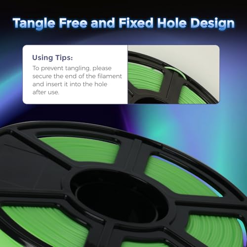 Image of FLASHFORGE Rapid PLA Filament 1.75mm Luminous Green, 500mm /s High Speed Printing, Glow in the Dark 3D Printer Filament 1kg Spool, Dimensional Accuracy + /- 0.02mm, Brilliant, Long-Lasting Glow