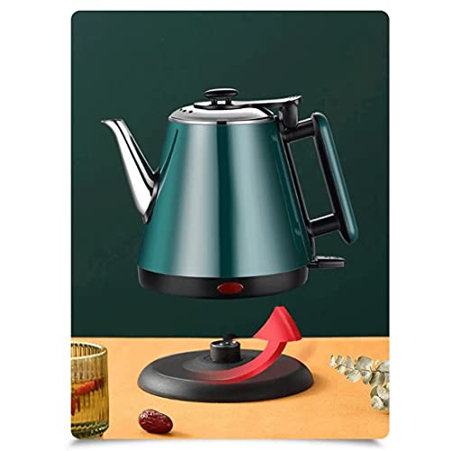 Pava eléctrica 1.2L acero inoxidable doble capa verde miniatura 6