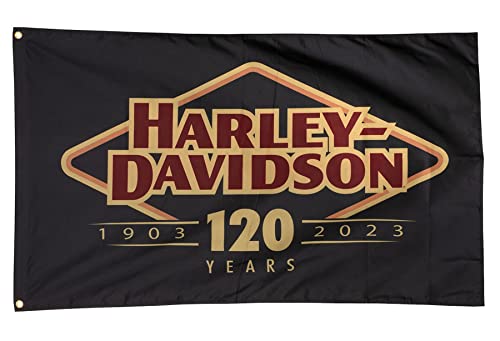 Harley-Davidson Bandiera per 120° anniversario, resistente alle intemperie, edizione limitata